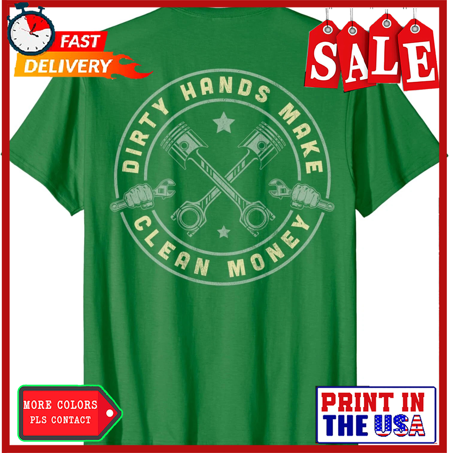 My Hands May Be Dirty But My Money Is Clean Back Unisex T-Shirt