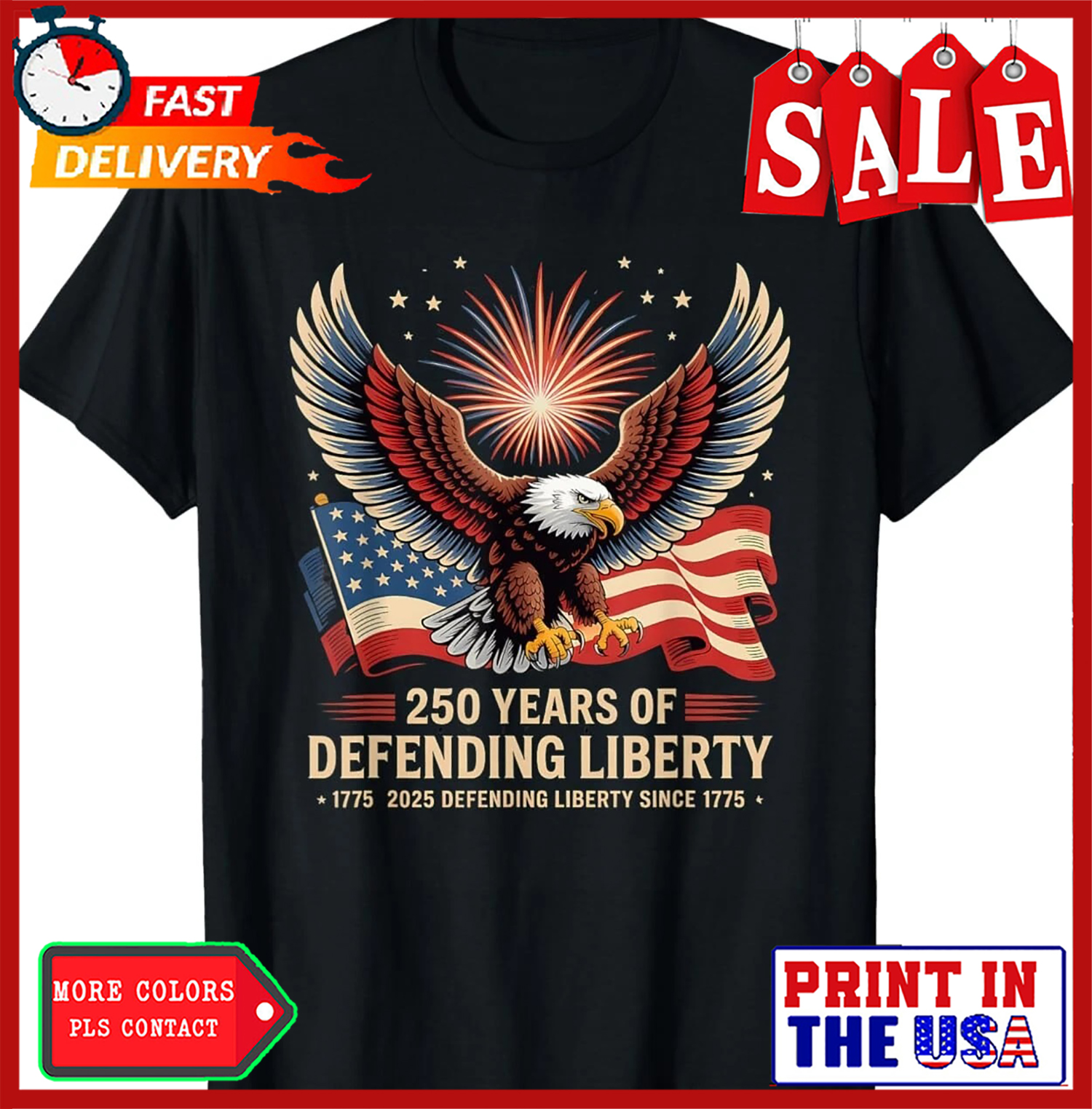 Patriotic USA Army Us Military Parade 250th anniversary 2025 T-Shirt v1 - Picture 2 of 6