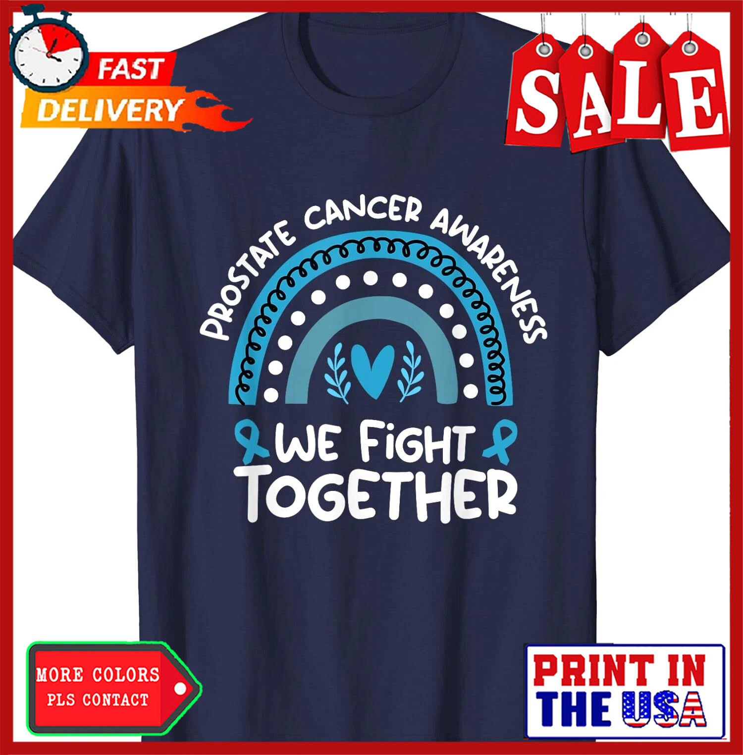 We Fight Together Prostate cancer Awareness Prostate Unisex T-Shirt